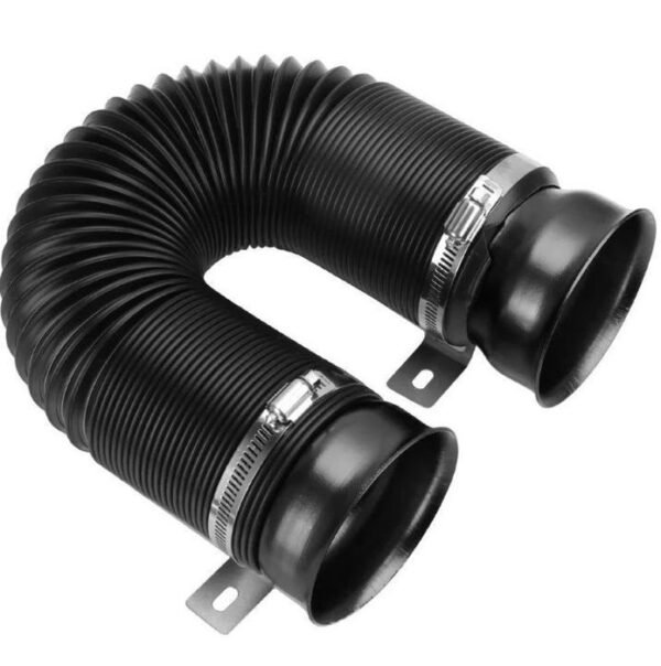 Puxada de ar admissão universal multimarcas 76mm - Tubo + Bocais Preto - Image 2