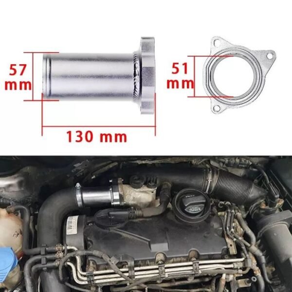 Supressor EGR Motores Grupo VAG 1.9 TDI PD 130 150 160cv - 57mm Cinzento - Image 3