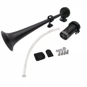 Buzina Pneumática Universal 12V 45cm - Preto