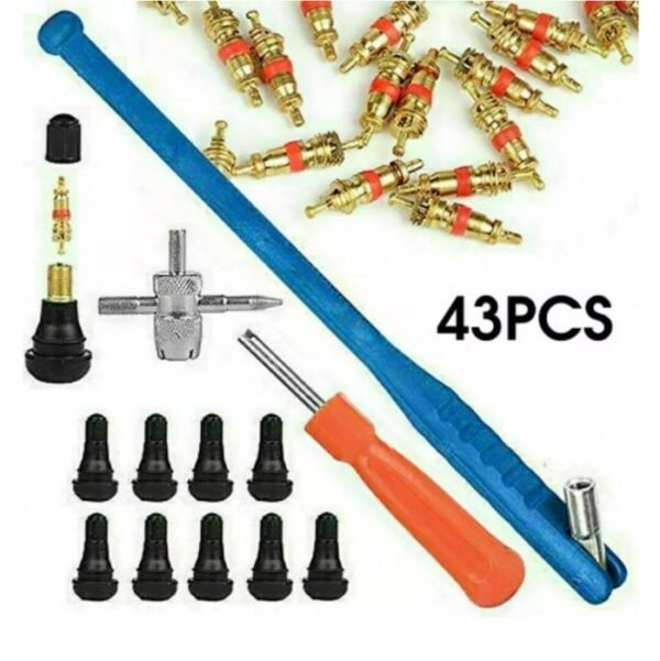 Kit montagem / remoção válvulas pneus universal - 43 peças