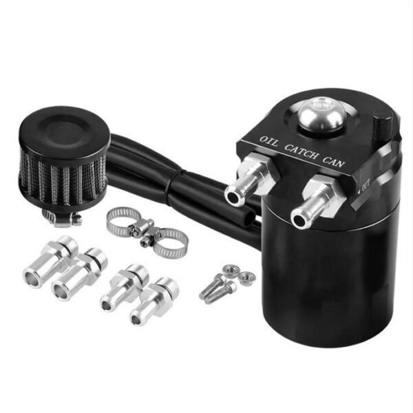 Kit Oil Catch Can Universal Multimarcas + Filtro breather - Preto (mdl1)