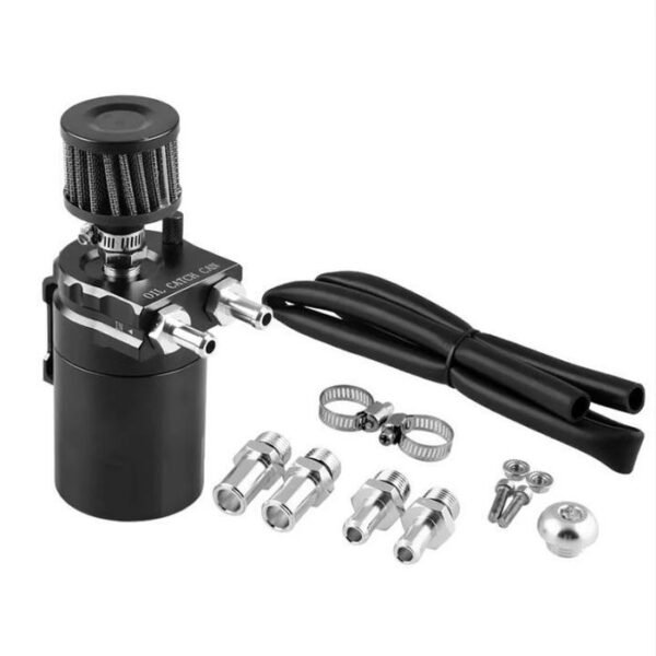Kit Oil Catch Can Universal Multimarcas + Filtro breather - Preto (mdl1) - Image 2