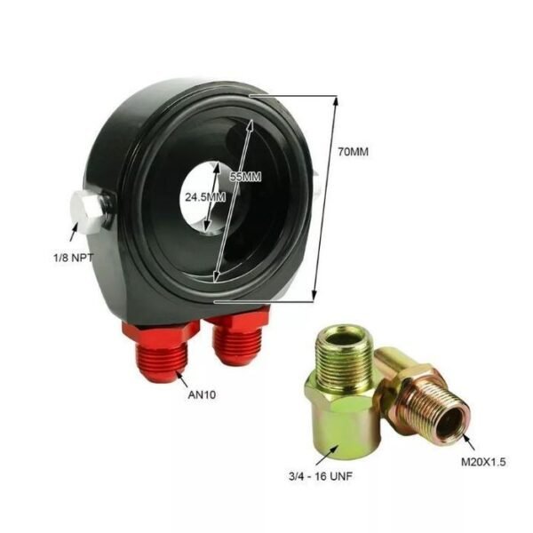 Bolacha Adaptação Radiador Óleo Universal - Preto - Image 3