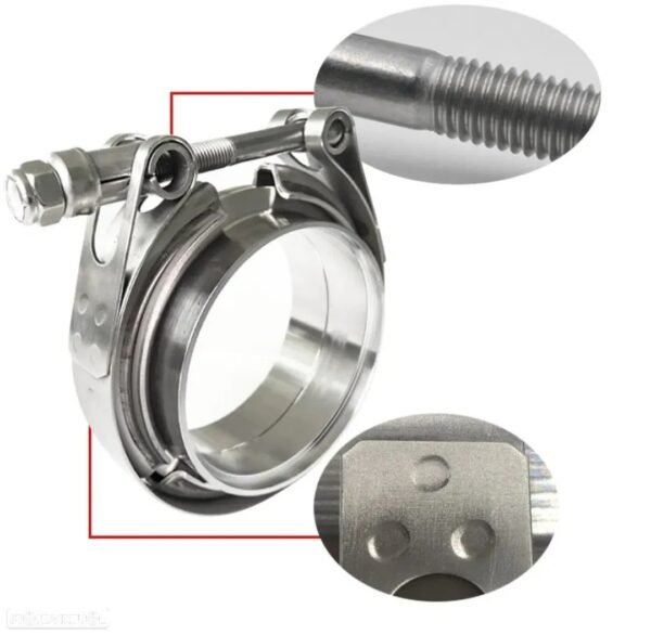 89mm - Braçadeira V Band Inox - Escapes - Image 3