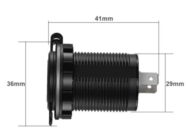 Adaptador portas USB Estanque Universal - 12v 2.1A - Image 2