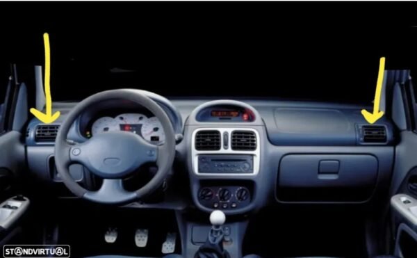 Conduta Grelha Ar Tablier Renault Clio 2 Esquerda / Direita - Preto - Image 2