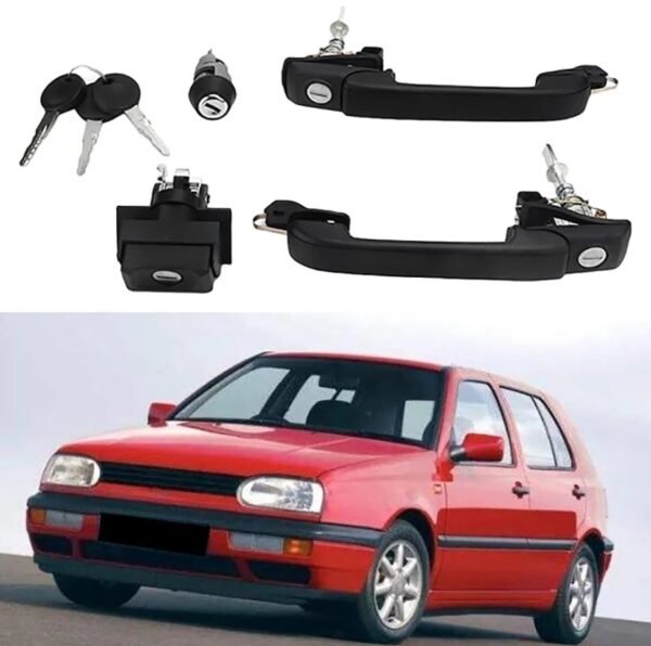 Conjunto Puxadores + Canhão Fechadura + Ignição Volkswagen Golf 3 Vento