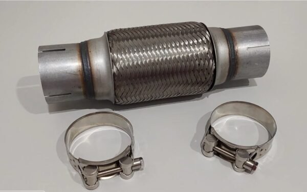 57mm - Flexível Inox Reforçado Escapes + 2 Braçadeiras