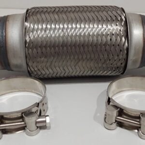 65mm - Flexível Inox Reforçado Escapes + 2 Braçadeiras