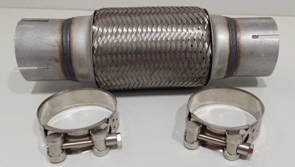 65mm - Flexível Inox Reforçado Escapes + 2 Braçadeiras