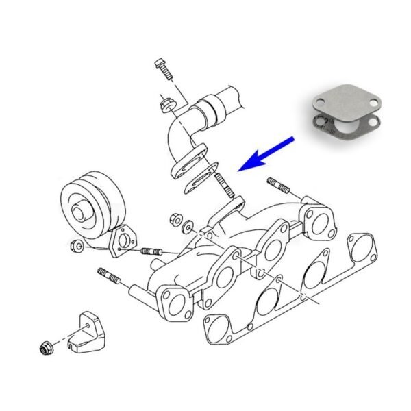 Supressor EGR Audi A4 A6 Motores 2.0 TDI BVA BVF BVG BLB - INOX - Image 3