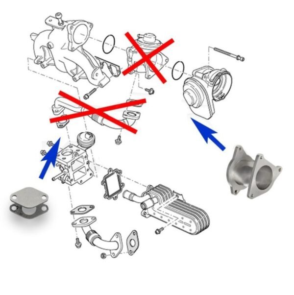 SUPRESSOR EGR VW AUDI SEAT SKODA 1.2 1.4 1.9 2.0 TDI - INOX - Image 8