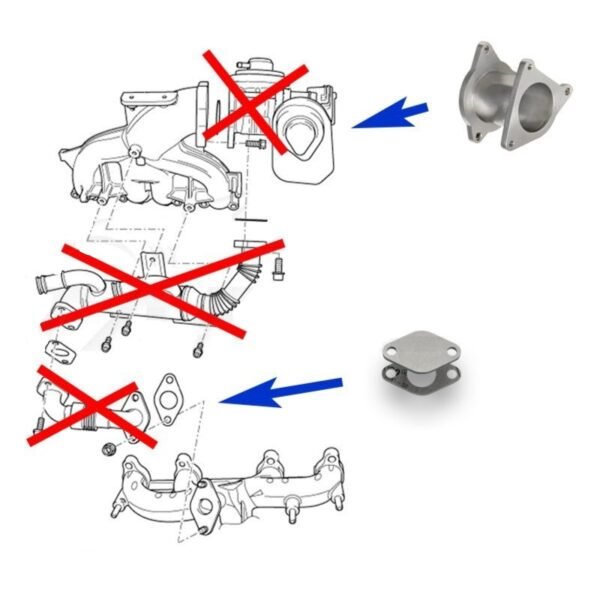 SUPRESSOR EGR VW AUDI SEAT SKODA 1.2 1.4 1.9 2.0 TDI - INOX - Image 9