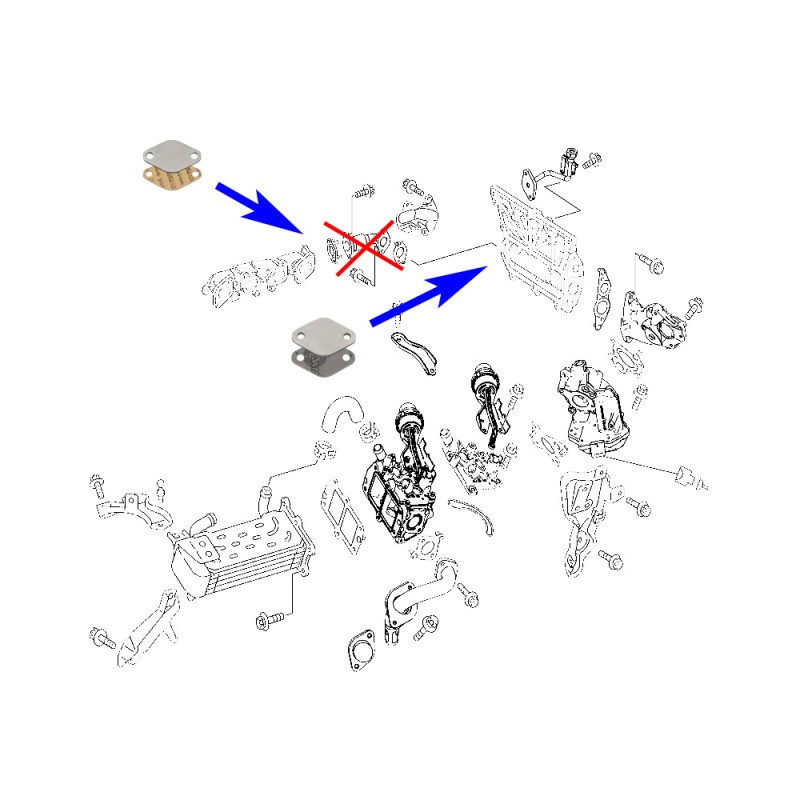 Junta Cega INOX Anular EGR Motores Mercedes 2.2 CDI - OM 651 JEEP - Image 2