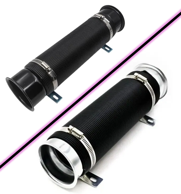 Puxada de ar Admissão Universal Multimarcas 76mm + Bocais Preto / Cinzento