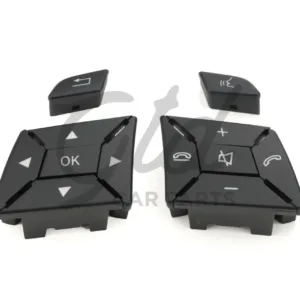 Botões Volante Pretos Mercedes-Benz Classe C E GLK CLA GLA B CLS SLK SLC W204 W207 W212 W117 W246 W172