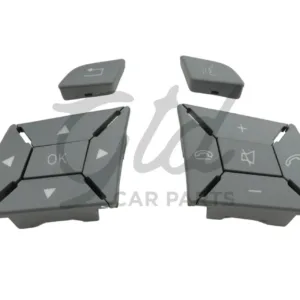 Botões Volante Cinza Mercedes-Benz Classe C E GLK CLA GLA B CLS SLK SLC W204 W207 W212 W117 W246 W172