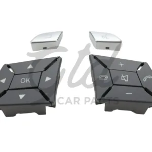 Botões Volante Cinza Escuro Mercedes-Benz Classe C E GLK CLA GLA B CLS SLK SLC W204 W207 W212 W117 W246 W172
